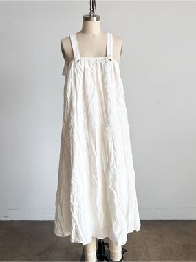 NWT Sancia “Halcyon” Midi Dress in White Check Sz Small